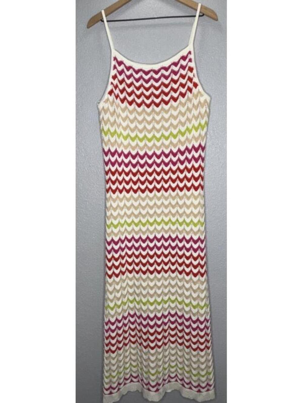 Rachel Zoe Dress Womens Size Large Crochet Colorful Festival Maxi